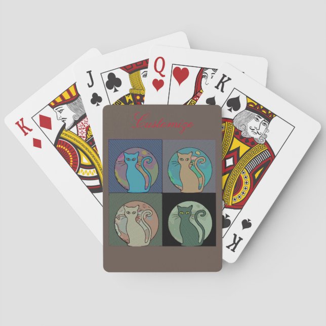 Jeu De Cartes Chat Lady Multi Chats assis Thunder_Cove (dos)