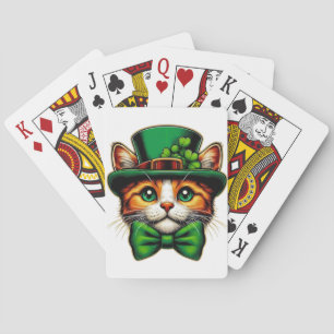 Jeu De Cartes Chat mignon/chaton Saint Patrick's Day