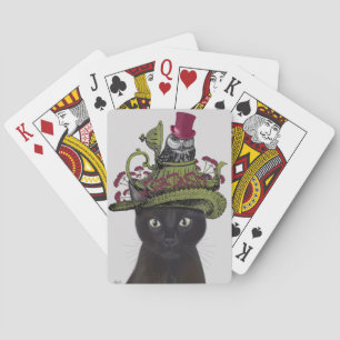 Jeu De Cartes Chat noir avec théière et hibou