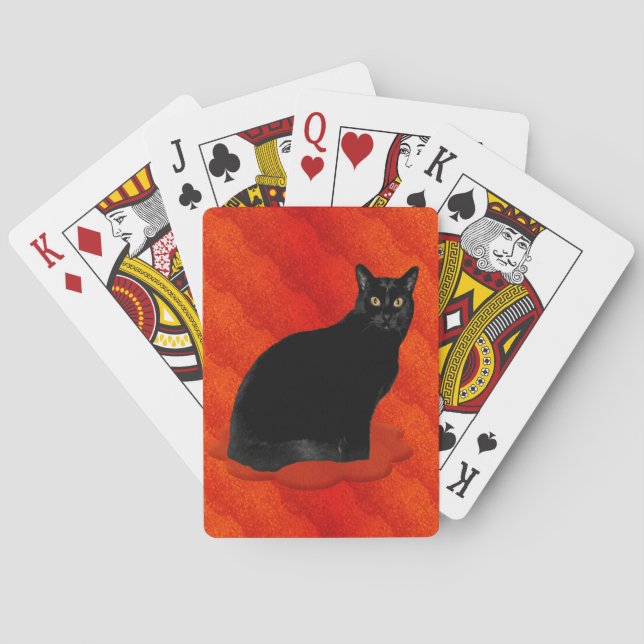 Jeu De Cartes Chat noir beau (dos)