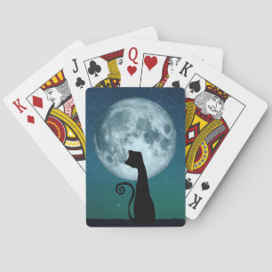 Jeu De Cartes Chat Noir En Lune Jouer Des Cartes