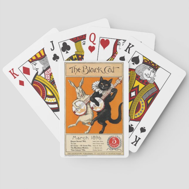 Jeu De Cartes Chat Noir, Lapin Blanc Jouer Des Cartes (dos)