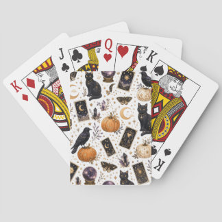 Jeu De Cartes Chat noir mystique Halloween Tarot céleste