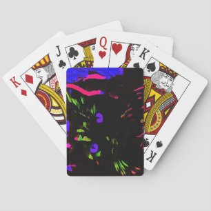 Jeu De Cartes Chat noir néon avec yeux brillants