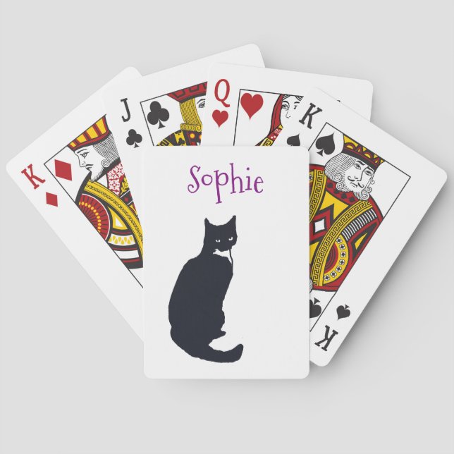 Jeu De Cartes Chat personnalisé de smoking (dos)