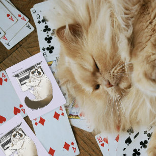 Jeu De Cartes Chat Ragdoll Fluffy Ordinateur Portable Lavande Dr