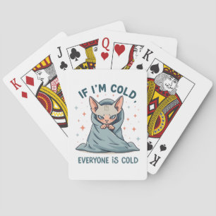 Jeu De Cartes Chat Sphynx Grincheux Design de Dessin Animé Humou