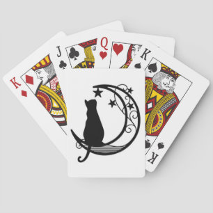 Jeu De Cartes Chat sur la lune Silhouette