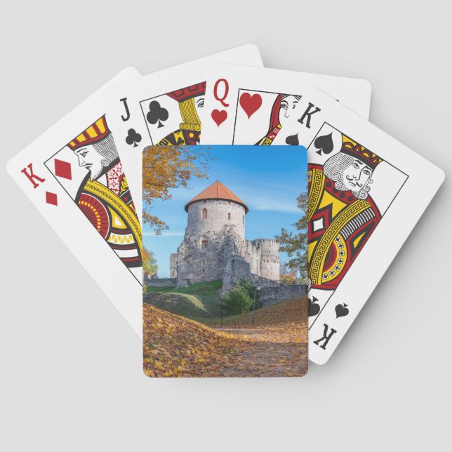 Jeu De Cartes Château médiéval entouré de forêt (dos)