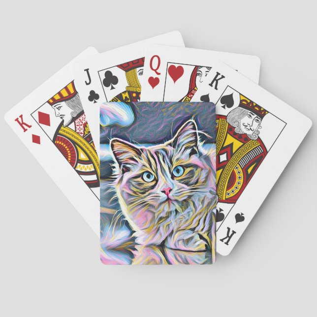 Jeu De Cartes chaton à poupée de chat (dos)