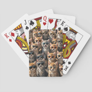 Jeu De Cartes Chats cool portant des lunettes de soleil