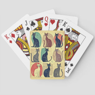 Jeu De Cartes Chats modernes vintages du milieu du siècle