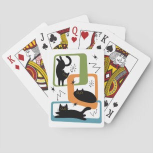 Jeu De Cartes Chats noirs du milieu du siècle