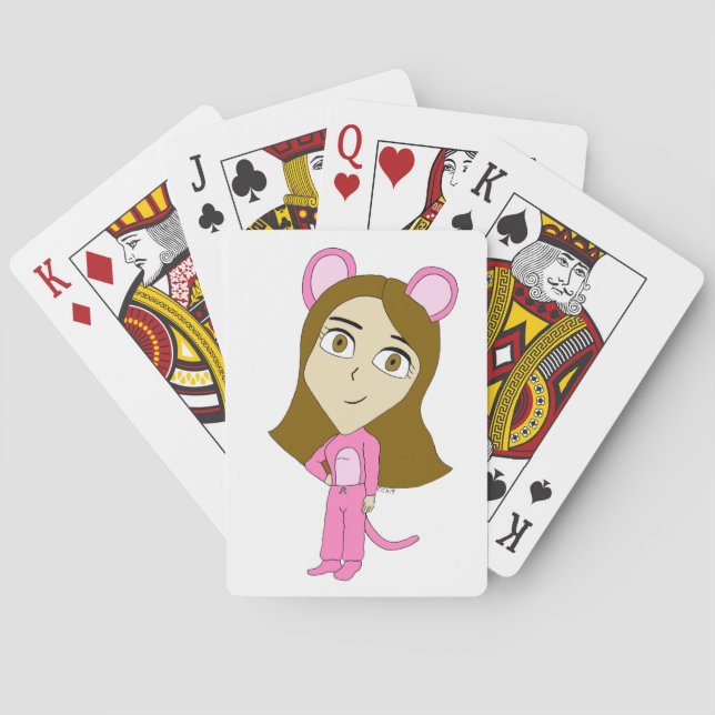 Jeu De Cartes chatte rose (dos)