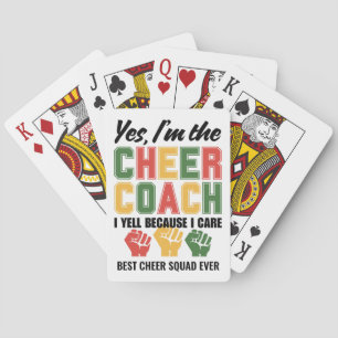 Jeu De Cartes CHEER COACH Je hurle parce que je me soucie drôle 