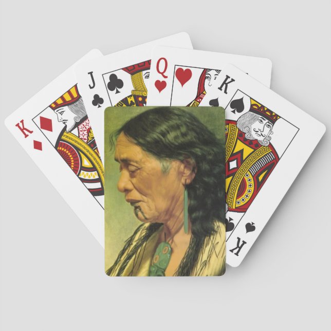 Jeu De Cartes Chef maori NZ Chieftainess Art (dos)