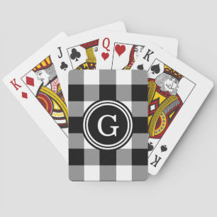 Jeu De Cartes Chèque de Buffle Noir Plaid 1IR