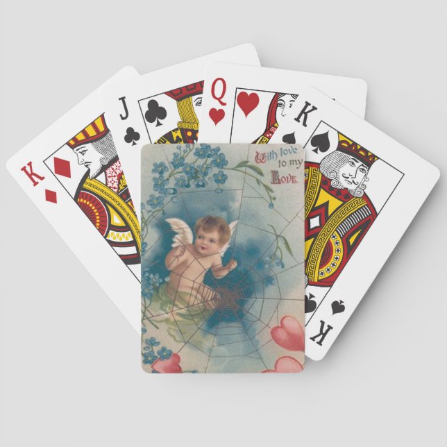Jeu De Cartes Chérubin Cupid Toile d'araignée Ne m'oubliez pas C (dos)