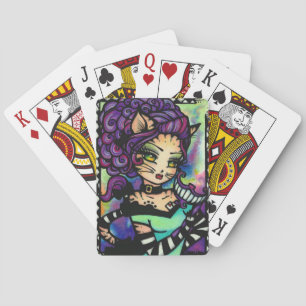 Jeu De Cartes Cheshire Cat Alice au pays des merveilles Art Joue