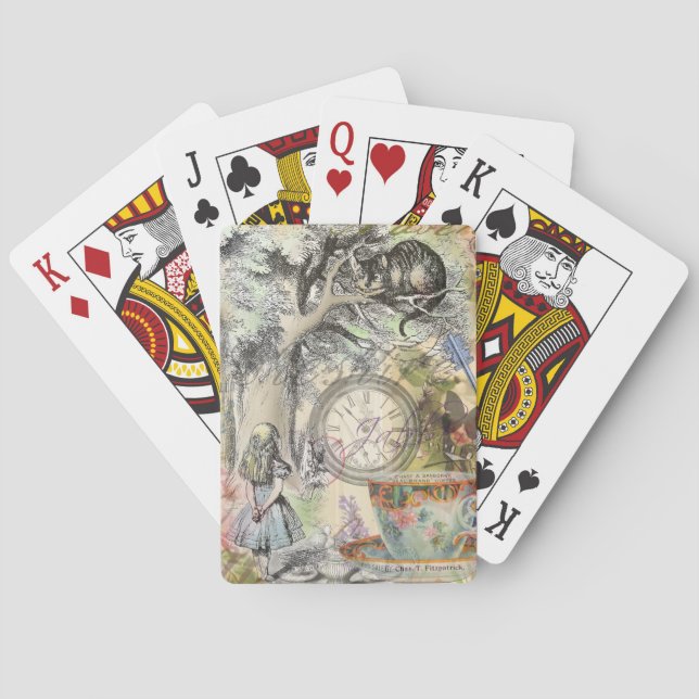 Jeu De Cartes Cheshire Chat Alice Wonderland Classic (dos)