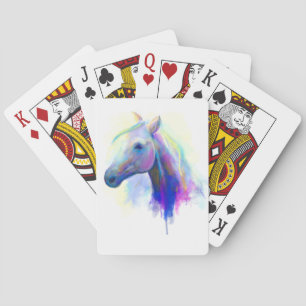 Jeu De Cartes Cheval Abstrait multicolore.
