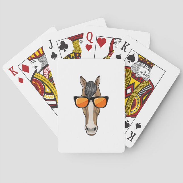 Jeu De Cartes Cheval avec lunettes de soleil (dos)