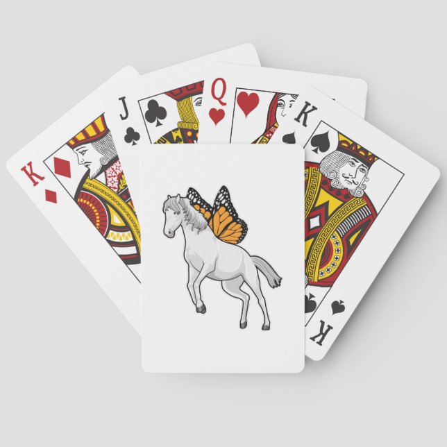 Jeu De Cartes Cheval avec papillon (dos)