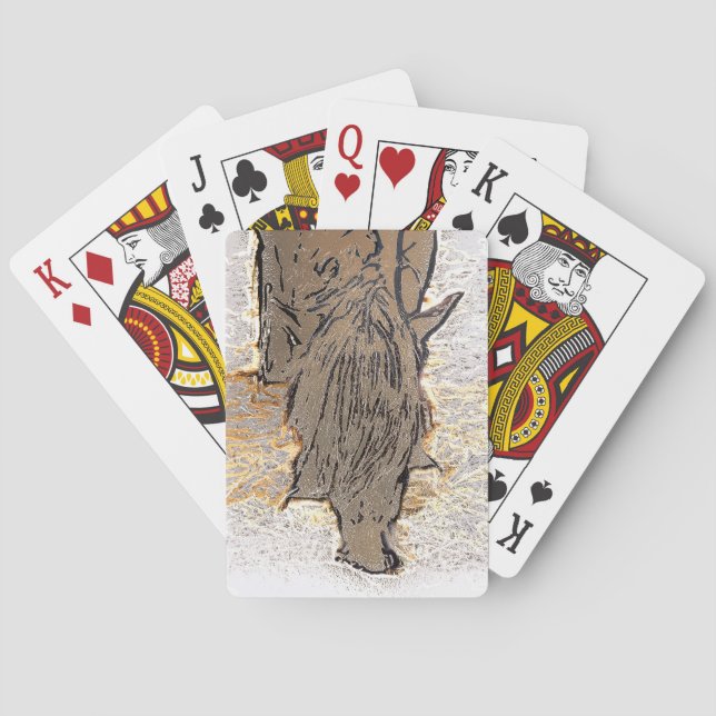 JEU DE CARTES CHEVAL BROWN (dos)