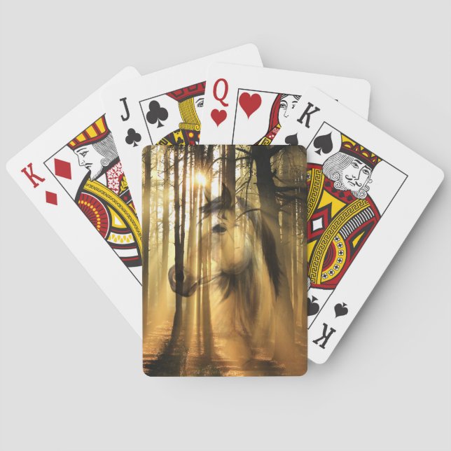 Jeu De Cartes Cheval dans les bois ensoleillés (dos)