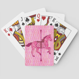 Jeu De Cartes Cheval de carrousel - Fuchsia rose