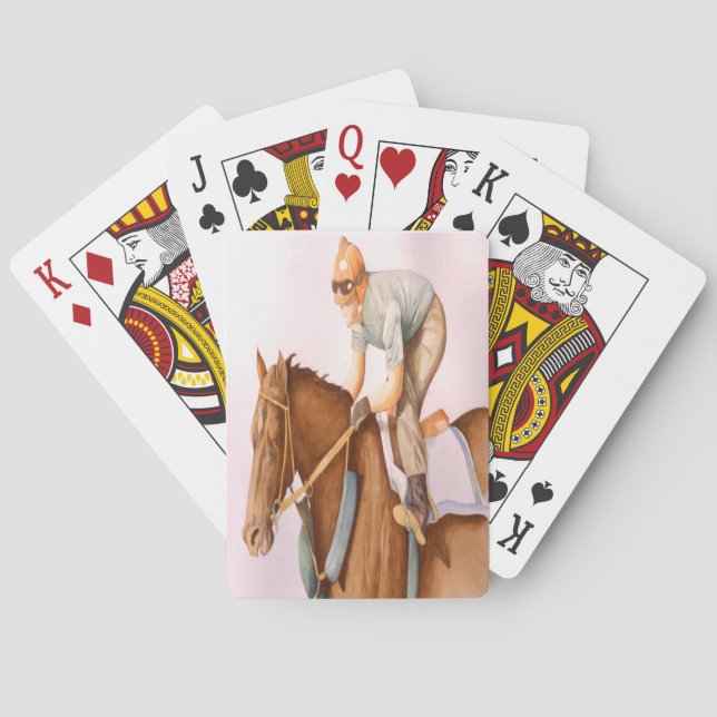 Jeu De Cartes Cheval de course et Jockey (dos)