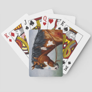 Jeu De Cartes Cheval de guerre Pinto de la baie amérindienne