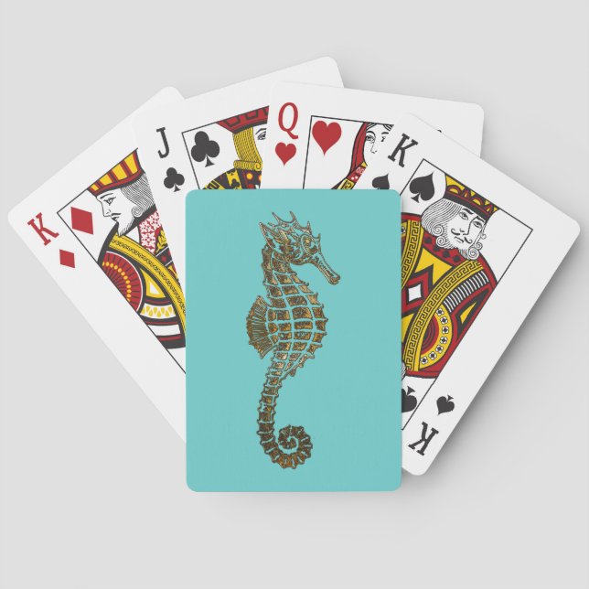 Jeu De Cartes Cheval de mer Cute Cadeau animal marin (dos)