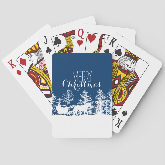Jeu De Cartes Cheval de Noël Sleigh (dos)