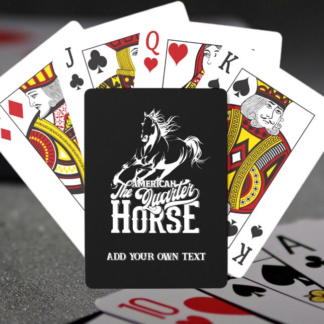 Jeu De Cartes Cheval de quart américain Cowboy sauvage ouest oue (American quarter horse Cowboy wild west western Playing Cards)