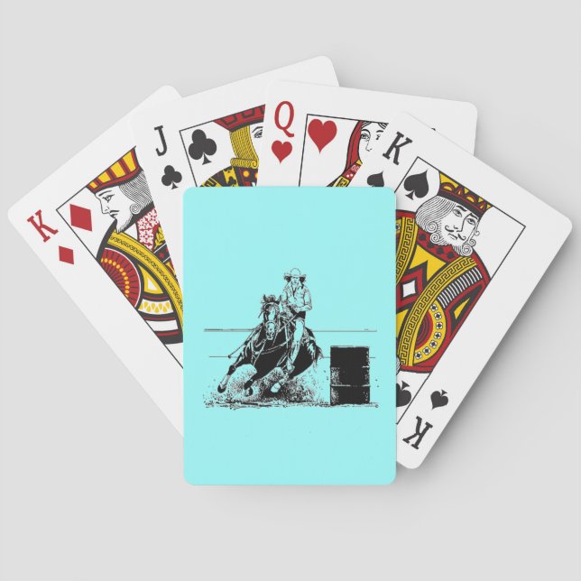 Jeu De Cartes Cheval d'emballage de baril (dos)