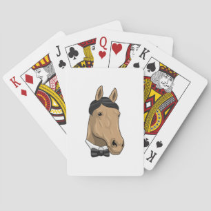 Jeu De Cartes Cheval en Gentleman avec cravate de Bow