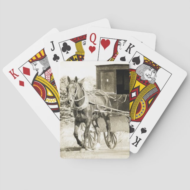 Jeu De Cartes Cheval et Buggy Sepia (dos)