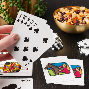 Jeu De Cartes Cheval Et Ferme Fille