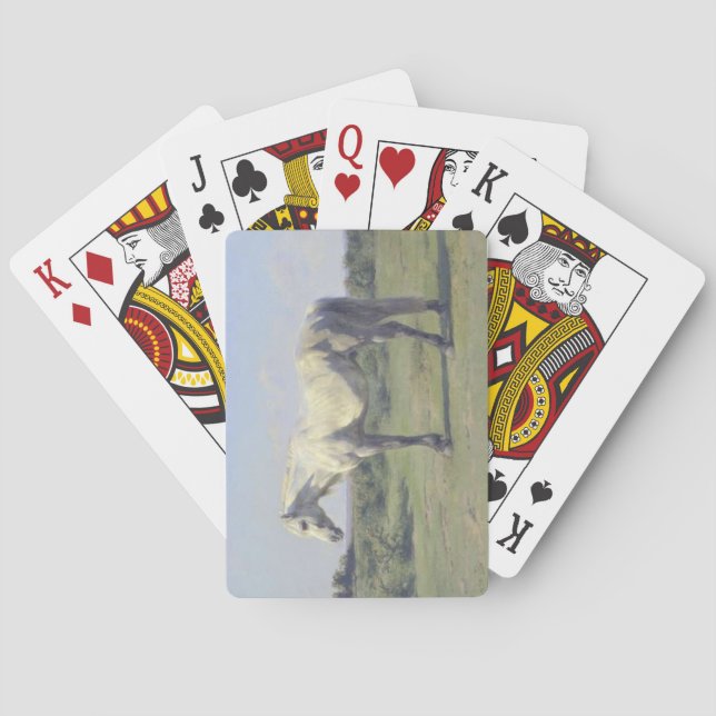 Jeu De Cartes Cheval gris en champ (par Rosa Bonheur) (dos)