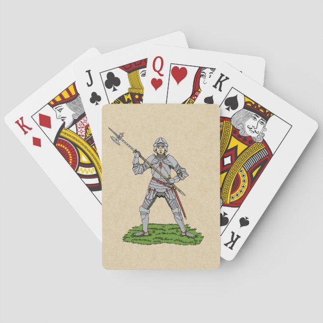 Jeu De Cartes Chevalier anglais du XVe siècle (dos)