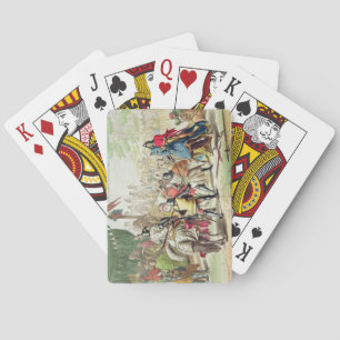 Jeu De Cartes Chevaliers Dueling à pied dans un tournoi, plaque 