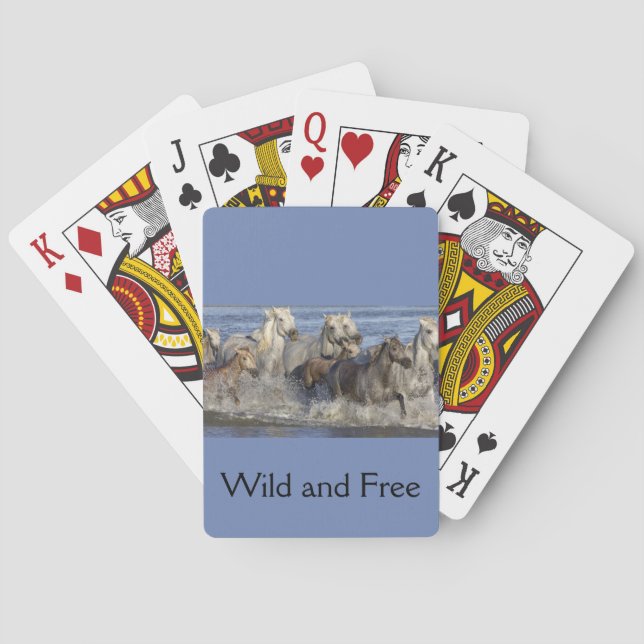 Jeu De Cartes Chevaux galopant dans l'eau  (dos)
