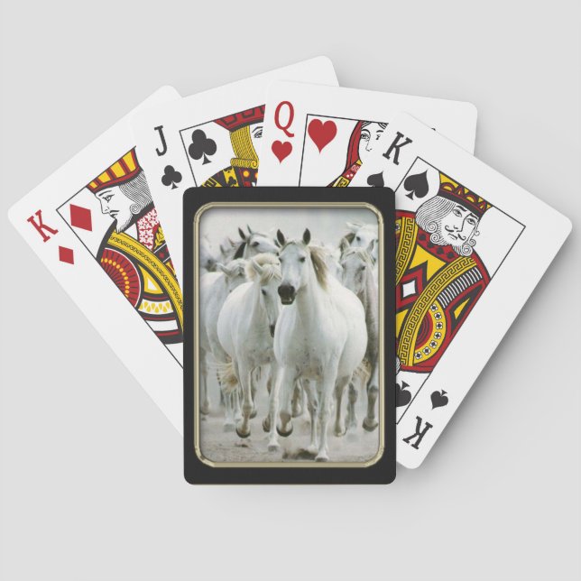 Jeu De Cartes Chevaux sauvages Photo Art Jouer des cartes (dos)