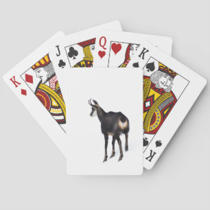 Jeu De Cartes Chèvre montagneuse minimaliste chamois alpin sur n