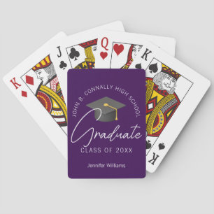 Jeu De Cartes Chic Violet Diplômé Personnalisé 2026 Remise des d