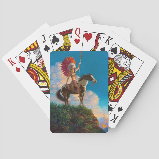 Jeu De Cartes Chieftess Femme Amérindienne Chef (dos)
