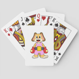 Jeu De Cartes Chien à la boxe avec gants de boxe