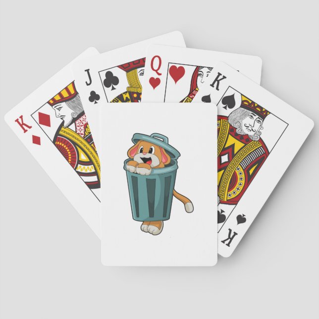 Jeu De Cartes Chien avec Trashcan (dos)