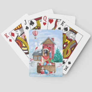 Jeu De Cartes Chien berger allemand dans la neige Maison de chie